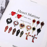 Gothic Wind Butterfly Love Cross Pendant DIY Earrings Necklace Accessories