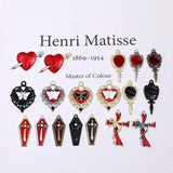 Gothic Wind Butterfly Love Cross Pendant DIY Earrings Necklace Accessories