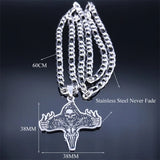 Gothic Satan Death Demon Skull Necklace for Men