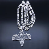 Gothic Satan Death Demon Skull Necklace for Men