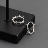 Gothic Silver Thorns Hoops Earrings for Party