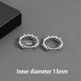 Gothic Silver Thorns Hoops Earrings for Party