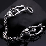Gothic Skull Body Bracelet Men Biker Jewelry Stainless Steel Accessories