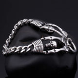 Gothic Skull Body Bracelet Men Biker Jewelry Stainless Steel Accessories