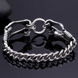 Gothic Skull Body Bracelet Men Biker Jewelry Stainless Steel Accessories