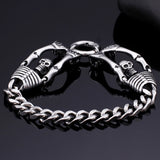 Gothic Skull Body Bracelet Men Biker Jewelry Stainless Steel Accessories