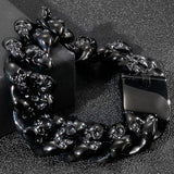 Gothic Skull Bracelet Men Stainless Steel Biker Jewellery