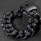 Gothic Skull Bracelet Men Stainless Steel Biker Jewellery