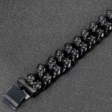 Gothic Skull Bracelet Men Stainless Steel Biker Jewellery