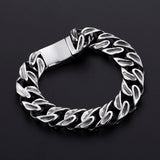 Gothic Skull Bracelet Stainless Steel Skeleton Chain Charm Biker Jewelry