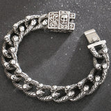 Gothic Skull Bracelet for Men Stainless Steel Chain Punk Biker