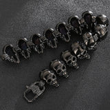 Skull Head Chain Man Bracelet Stainless Steel