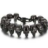 Skull Head Chain Man Bracelet Stainless Steel