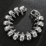 Skull Head Chain Man Bracelet Stainless Steel