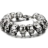 Skull Head Chain Man Bracelet Stainless Steel