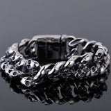 Gothic Skull 19MM Stainless Steel Ghost Chain Bracelet For Men