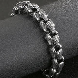 Gothic Snake Head Chain Man Bracelet Stainless Steel Men's On Hand
