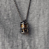 Gothic Stainless Steel Cage Skull Necklace Pendant Punk Hip Hop Biker Skull