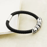 Gothic Skull Bracelet PU Weave Chain Punk Rock Bangle