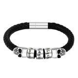 Gothic Skull Bracelet PU Weave Chain Punk Rock Bangle