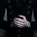 Gothic Skull Bracelet PU Weave Chain Punk Rock Bangle