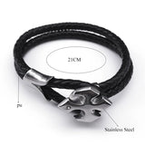 Gothic Stainless Steel Cross Bracelet for Men