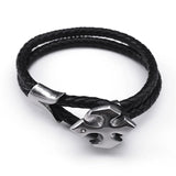 Gothic Stainless Steel Cross Bracelet for Men