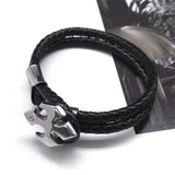Gothic Stainless Steel Cross Bracelet for Men