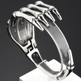 Gothic Stainless Steel Skull Cuff Bracelet Men Punk Rockers Jewelry