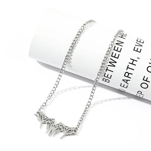 Gothic Spikes Thorns Pendant Necklace Halloween Punk Unisex Jewelry