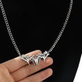 Gothic Spikes Thorns Pendant Necklace Halloween Punk Unisex Jewelry