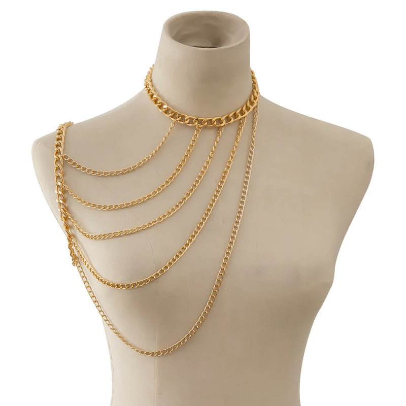 Gothic Style Bikini Body Chain Necklaces For Women