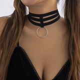 Gothic Tattoo Elastic Band Velvet Choker Necklaces Women Collar Femme