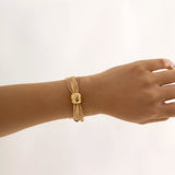 Gothic Chunky Chain Bracelet Vintage Pendant Bangle