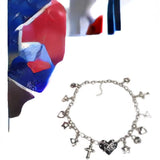 Vintage Butterfly Cross Lock Charms Necklaces Love Peach Heart Choker Necklace