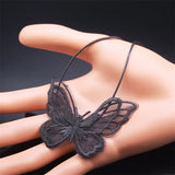 Gothic Vintage Embroidery Butterfly Necklace Halloween Choker NXH738S0