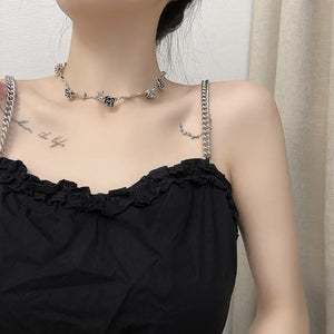 Gothic Vintage Rose Flower Choker Necklace Personality Jewelry