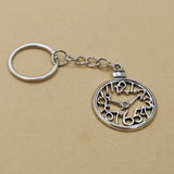 Gothic Watch Wall Clock Symbol Keychain Jewelry Goth Charm Key Chain