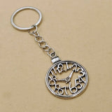 Gothic Watch Wall Clock Symbol Keychain Jewelry Goth Charm Key Chain