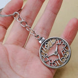 Gothic Watch Wall Clock Symbol Keychain Jewelry Goth Charm Key Chain