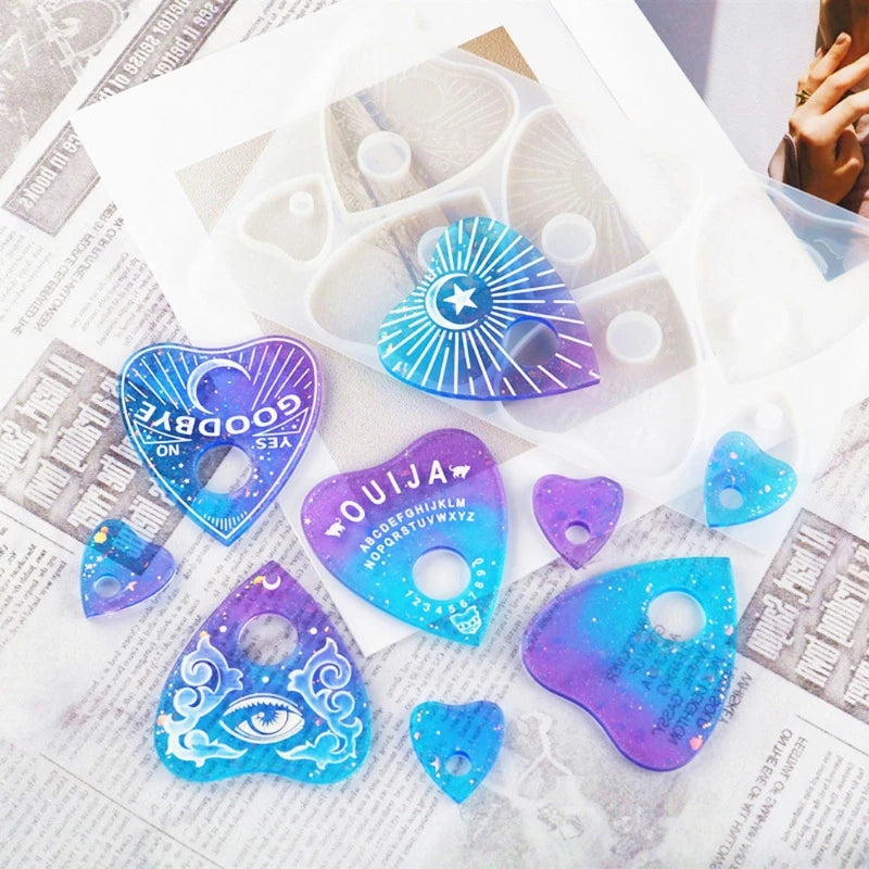 Gothic Witchcraft Ouijas Planchette Resin Mold for Art Crafts