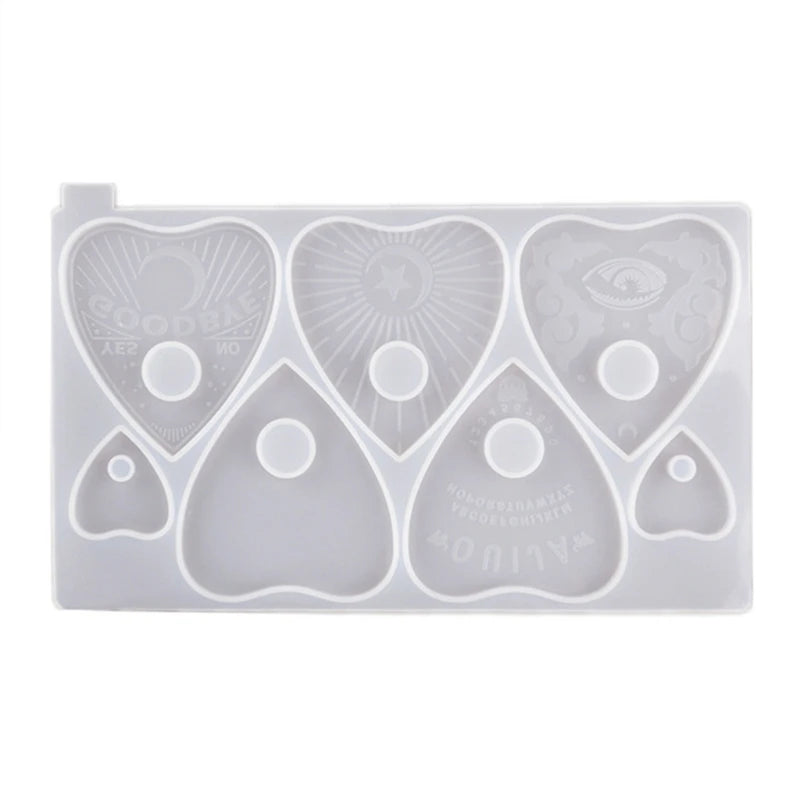 Gothic Witchcraft Heart Pendant Resin Mold