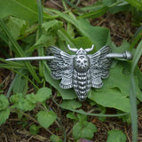 Gothic Skull Moth Hairpin Hair Slide