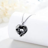 Gothic Vintage Skull Bat Pendant Love Halloween Glamour Jewelry