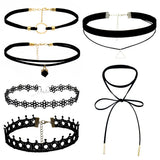 Gothic Choker Necklaces Set Punk Cosplay Collar Jewelry
