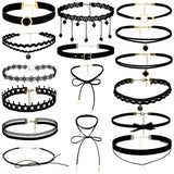 Gothic Choker Necklaces Set Punk Cosplay Collar Jewelry