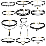 Gothic Choker Necklaces Set Punk Cosplay Collar Jewelry