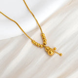 Gourd Blessing Necklace Good Fortune Amulet Pendant Stainless Steel Charm GN504