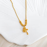 Gourd Blessing Necklace Good Fortune Amulet Pendant Stainless Steel Charm GN504
