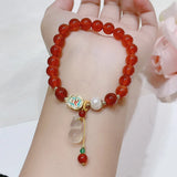 Gourd Carp Red Agate Bracelet Lucky Buckle